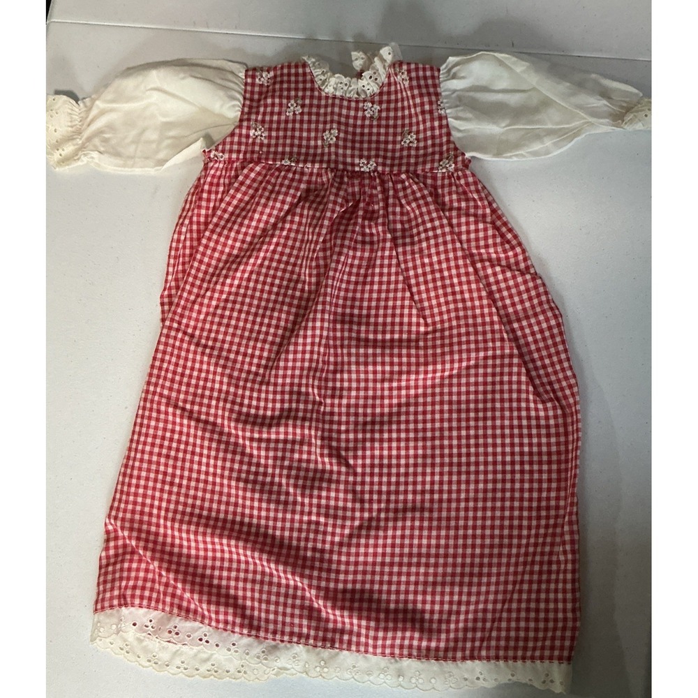 Vintage Lord & Taylor Little People's Shop Red Gingham Toddler Dress, 18-24mo 2T